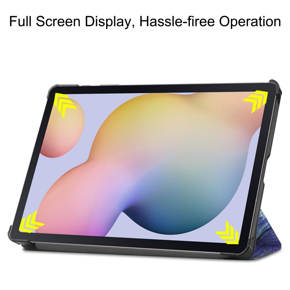  Samsung Galaxy Tab S7 / Tab S8 - Tri-Fold Fodral - Brush Painting