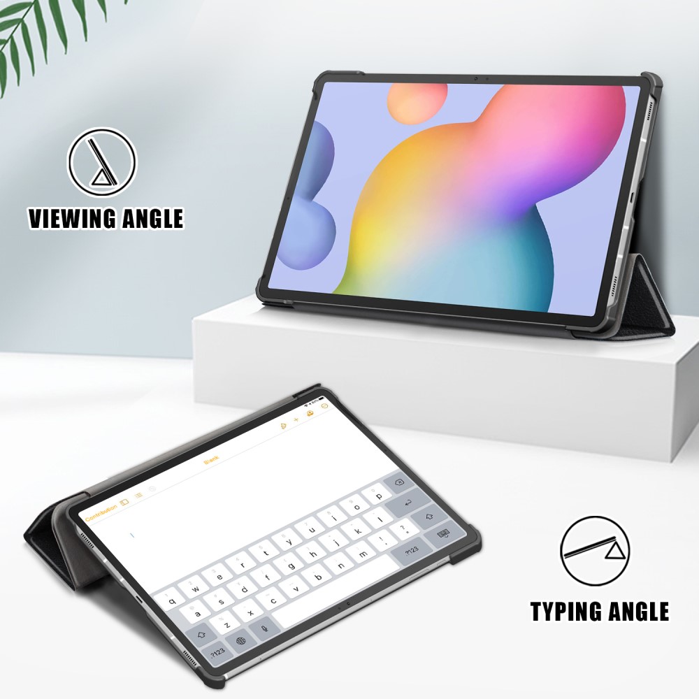  Samsung Galaxy Tab S7 / Tab S8 - Tri-Fold Fodral - Svart