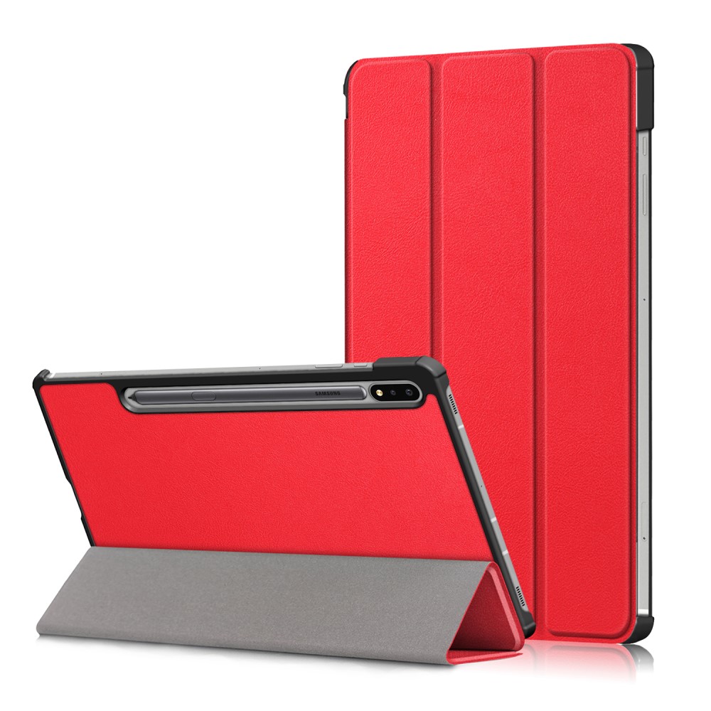  Samsung Galaxy Tab S7 / Tab S8 - Tri-Fold Fodral - Röd