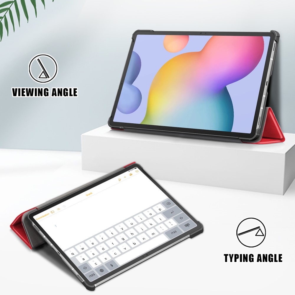  Samsung Galaxy Tab S7 / Tab S8 - Tri-Fold Fodral - Röd