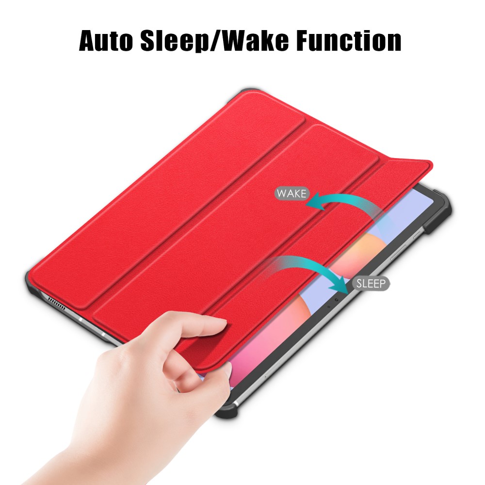  Samsung Galaxy Tab S7 / Tab S8 - Tri-Fold Fodral - Röd