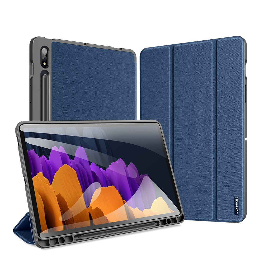 DUX DUCIS Samsung Galaxy Tab S7 / Tab S8 - DUX DUCIS Domo Tri-Fold Fodral - Blå