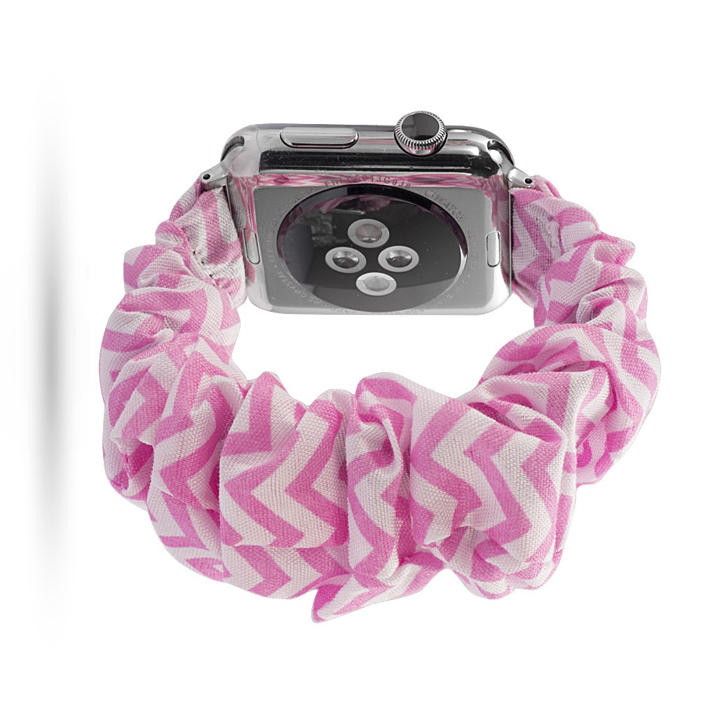  Scrunchie Pink Twill Armband Apple Watch 42/44/45/46/49 mm