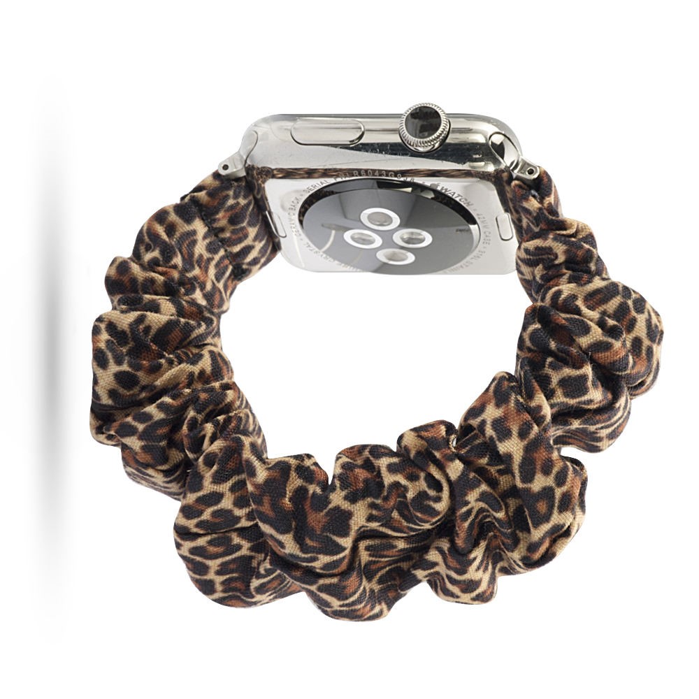  Scrunchie Leopard Armband Apple Watch 42/41/40/38 mm