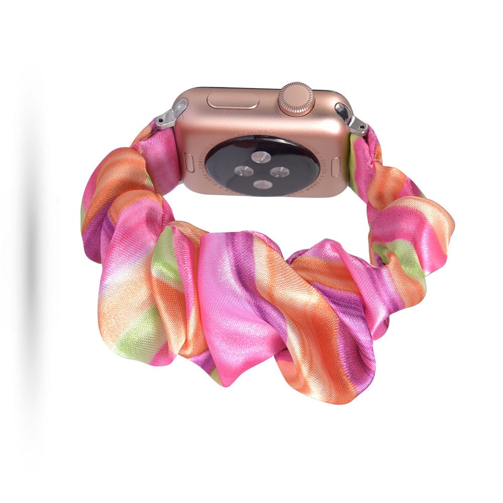  Scrunchie Silk Candy Armband Apple Watch 42/44/45/46/49 mm