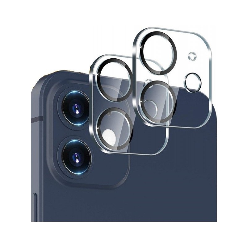  2-Pack iPhone 11/12 Mini Linsskydd Härdat Glas Transparent