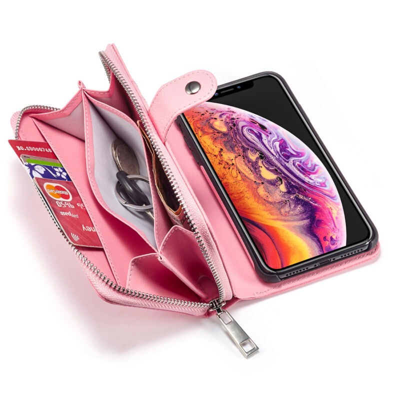  iPhone 7/8/SE (2020/2022) 2-i-1 Multifunktionellt Fodral Ljus Rosa