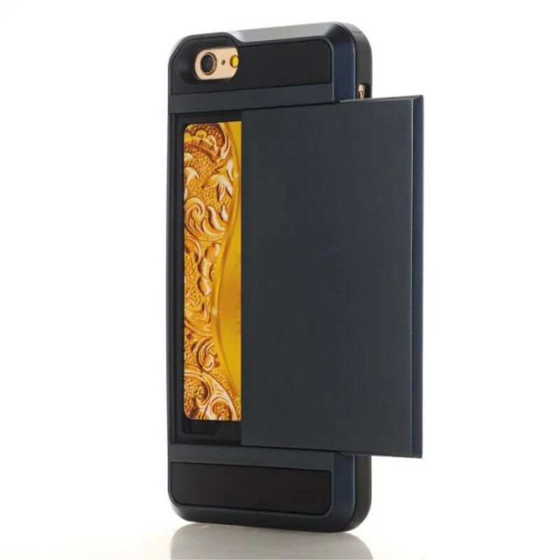  iPhone 6/6s Skal Hybrid Kortfack - Mörk Blå