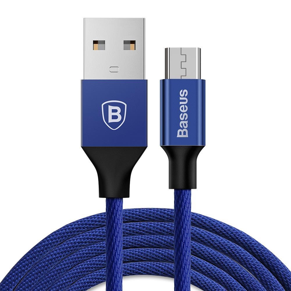 BASEUS BASEUS 1m Micro-Usb Nylon Kabel - Mörk Blå