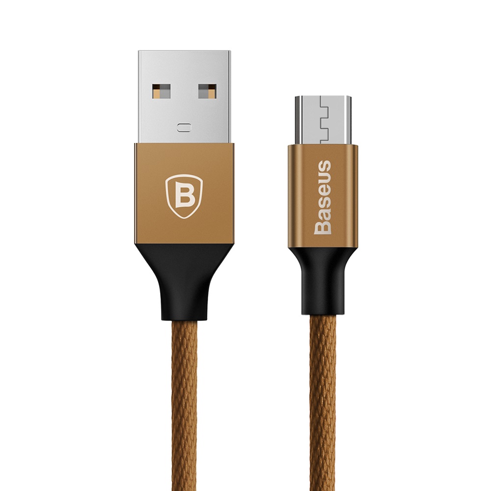 BASEUS BASEUS 1m Micro-Usb Nylon Kabel - Brun