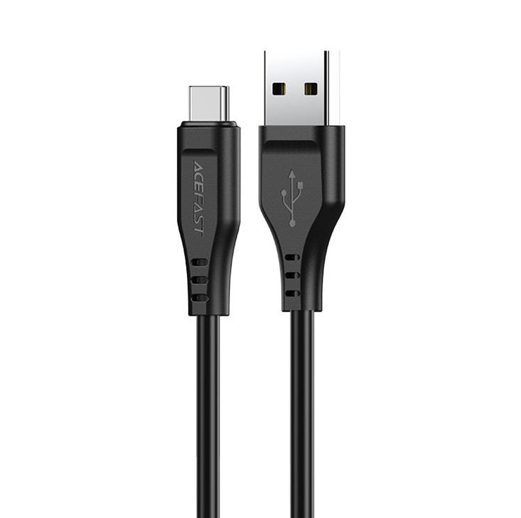 Acefast Acefast 3A USB-A Till USB-C 1.2m - Svart