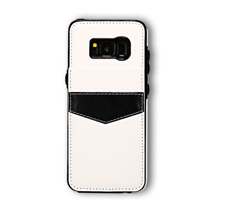  Samsung S8 Plus - Läderskal med korthållare - Vit