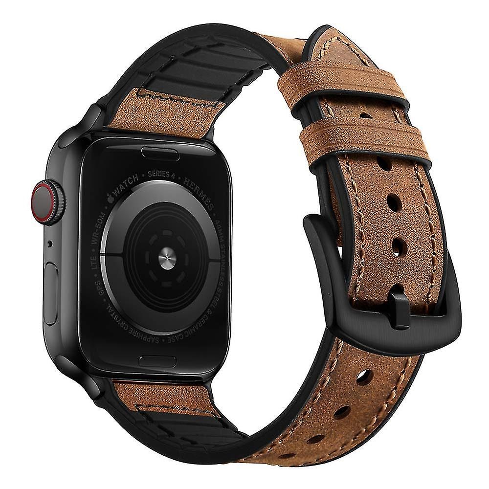  Läderarmband Apple Watch 42/44/45/46/49 mm Brun