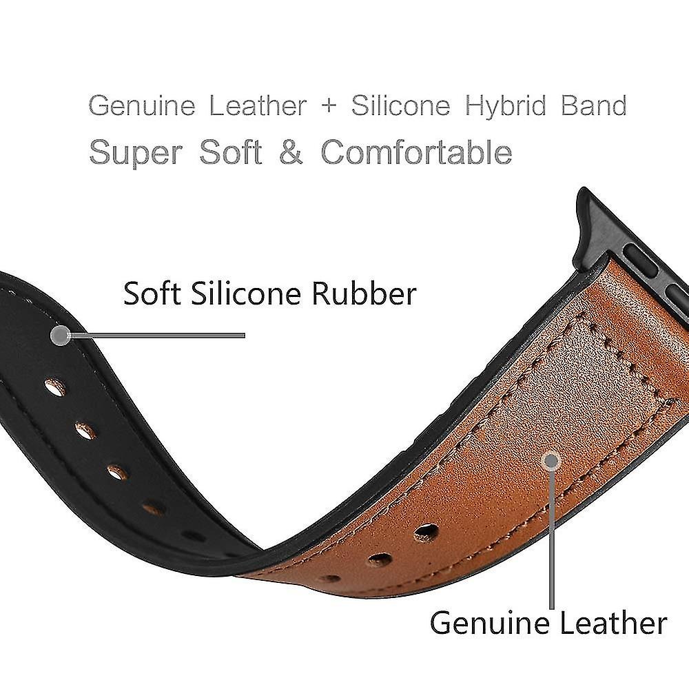  Läderarmband Apple Watch 42/44/45/46/49 mm Brun