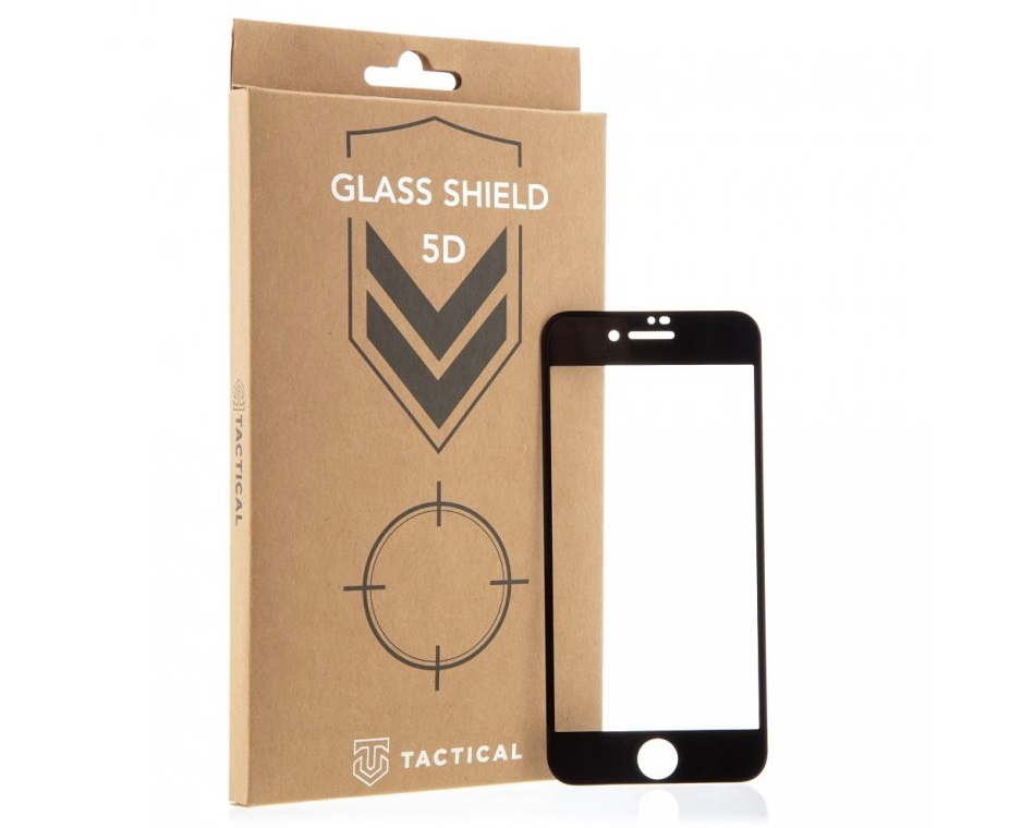 Tactical Tactical iPhone 7/8/SE Skärmskydd Heltäckande Härdat Glas Svart