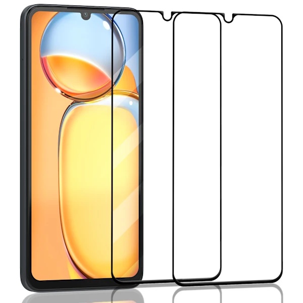  2-Pack Xiaomi Redmi 14C Heltäckande Skärmskydd i Härdat Glas