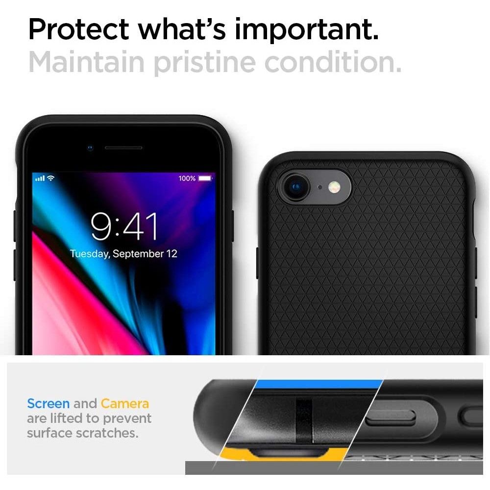 Spigen Spigen iPhone 7/8/SE Skal Liquid Air Svart