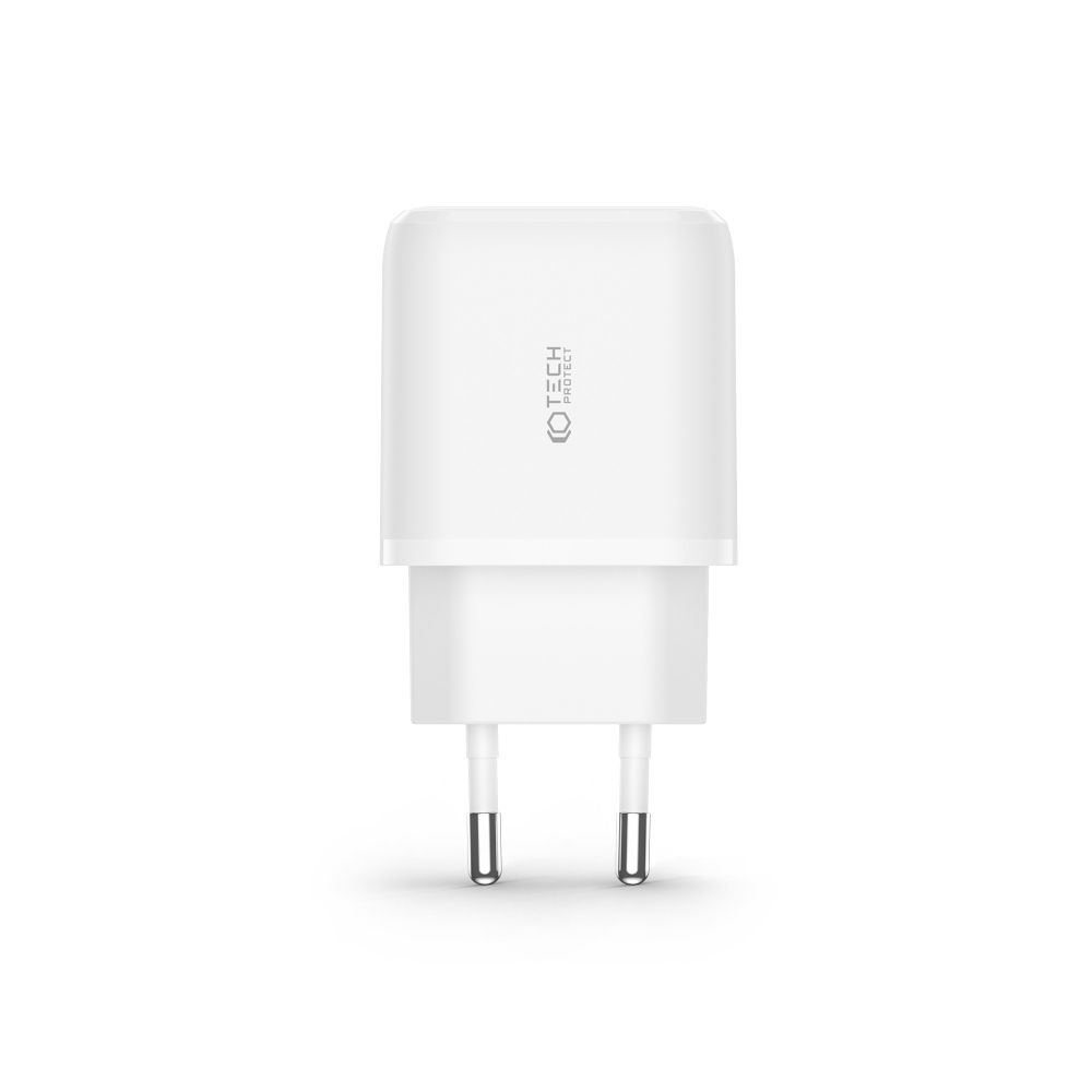 Tech-Protect Tech-Protect 20W Väggladdare PD QC USB-C / USB-A Vit