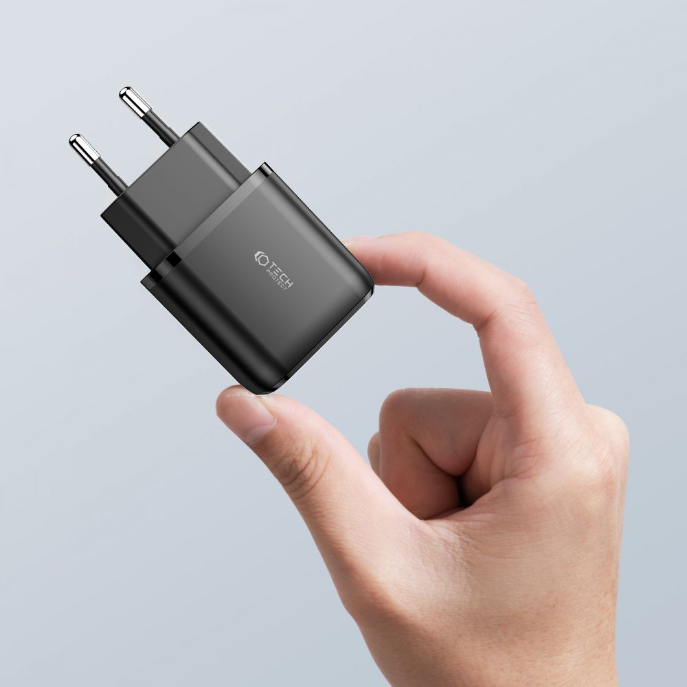 Tech-Protect Tech-Protect 20W Väggladdare PD QC USB-C / USB-A Svart