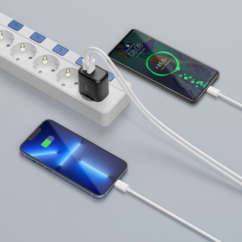 Tech-Protect Tech-Protect 20W Väggladdare PD QC USB-C / USB-A Svart