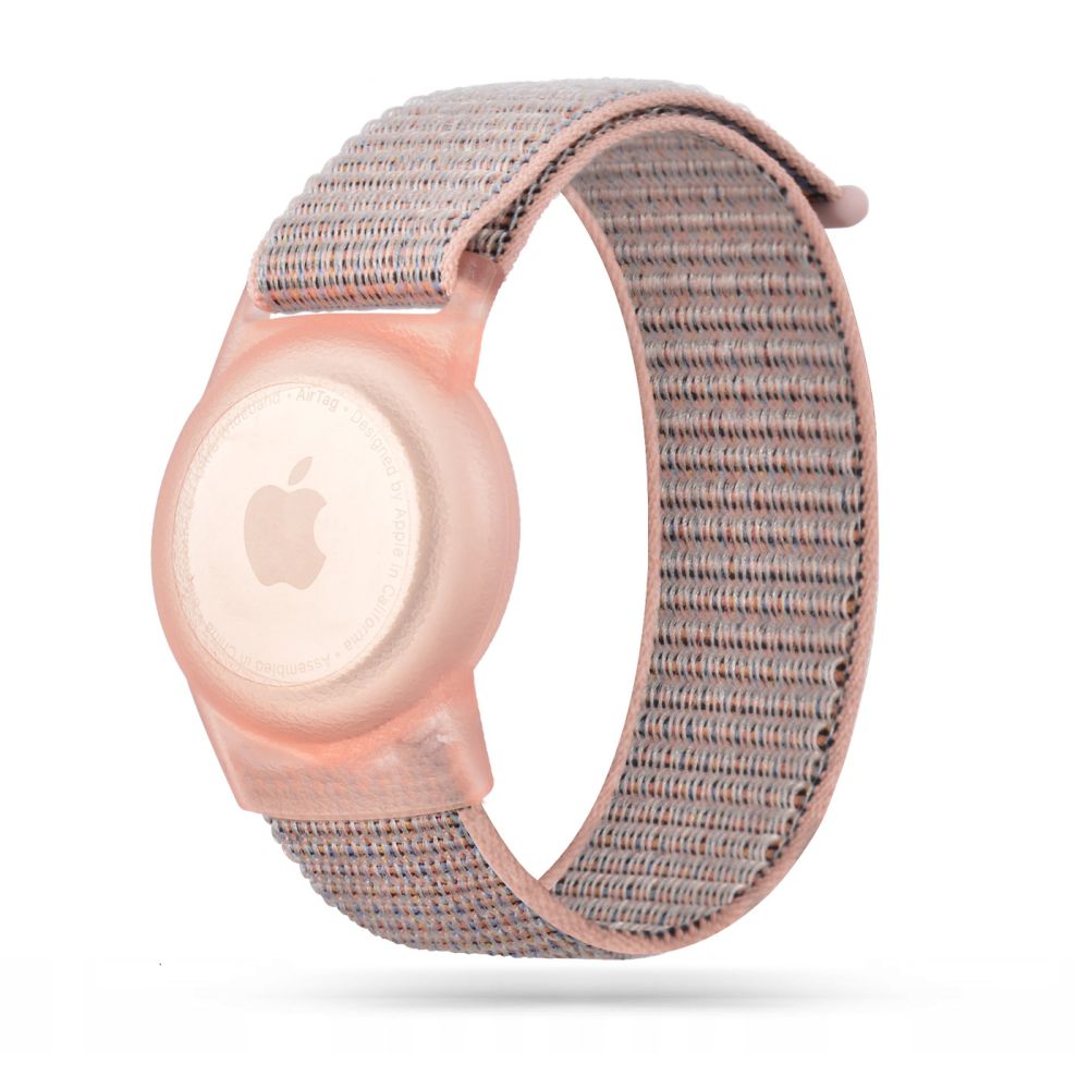 Tech-Protect Tech-Protect Nylon Armband För AirTag 2/1 Till Barn Rosa