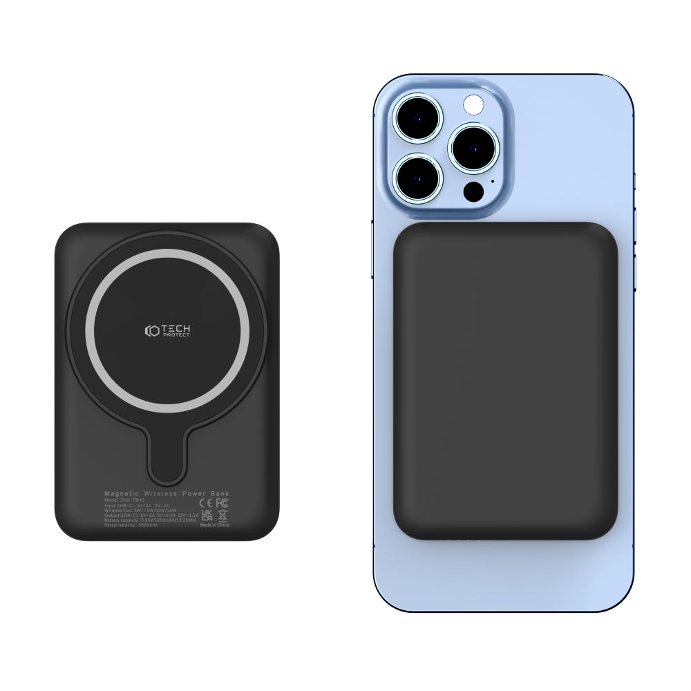 Tech-Protect Tech-Protect 5000 mAh MagSafe Powerbank LifeMag Svart
