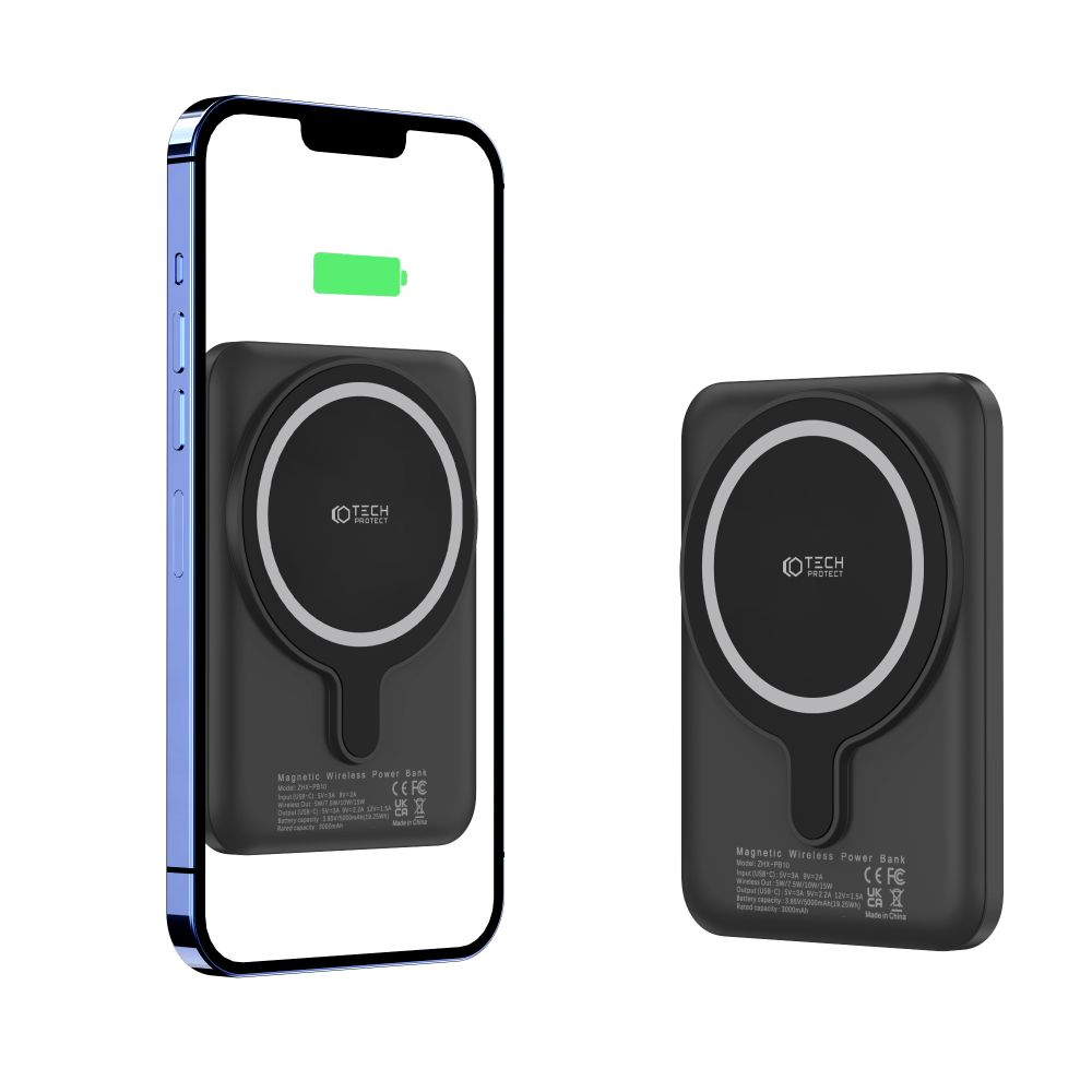 Tech-Protect Tech-Protect 5000 mAh MagSafe Powerbank LifeMag Svart