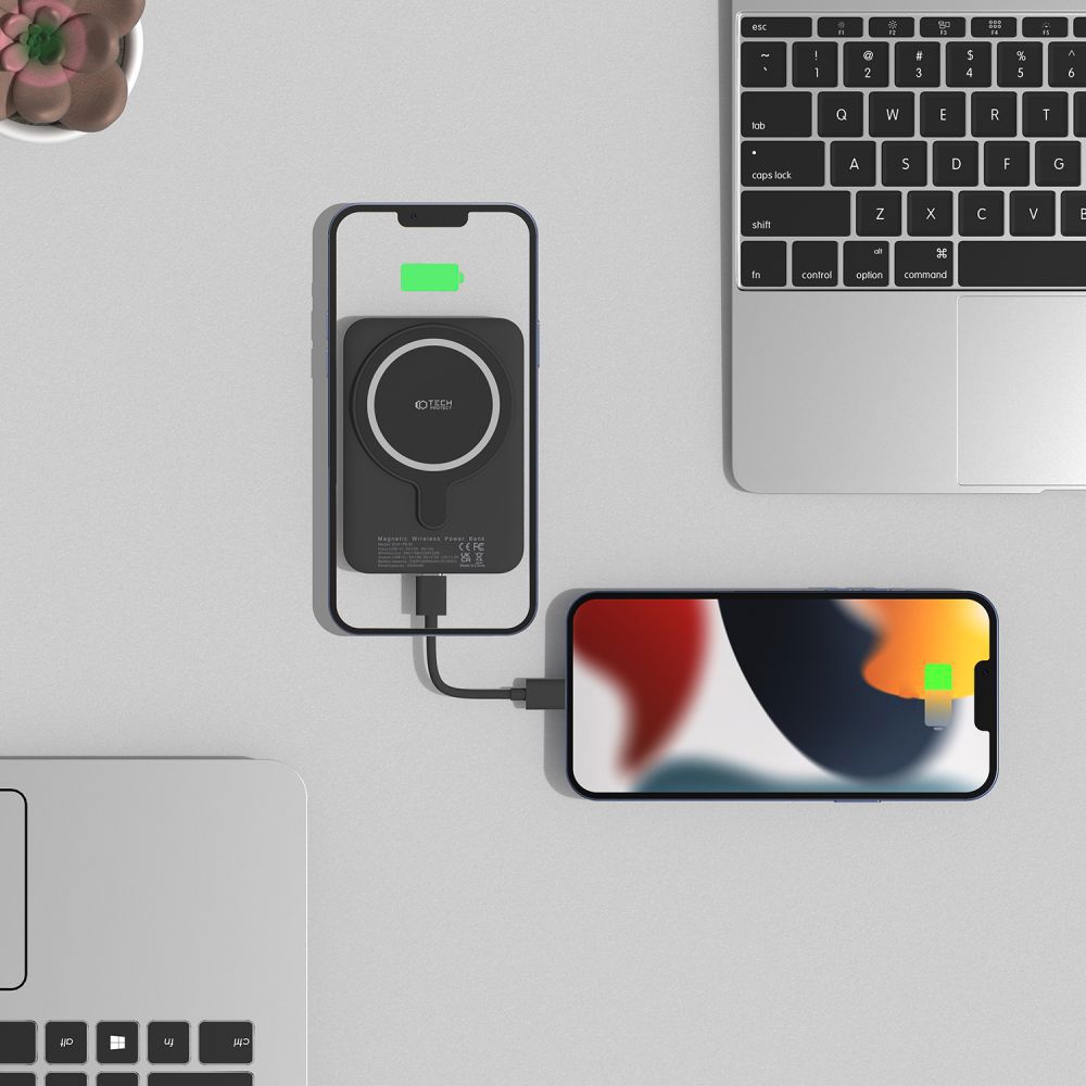 Tech-Protect Tech-Protect 5000 mAh MagSafe Powerbank LifeMag Svart