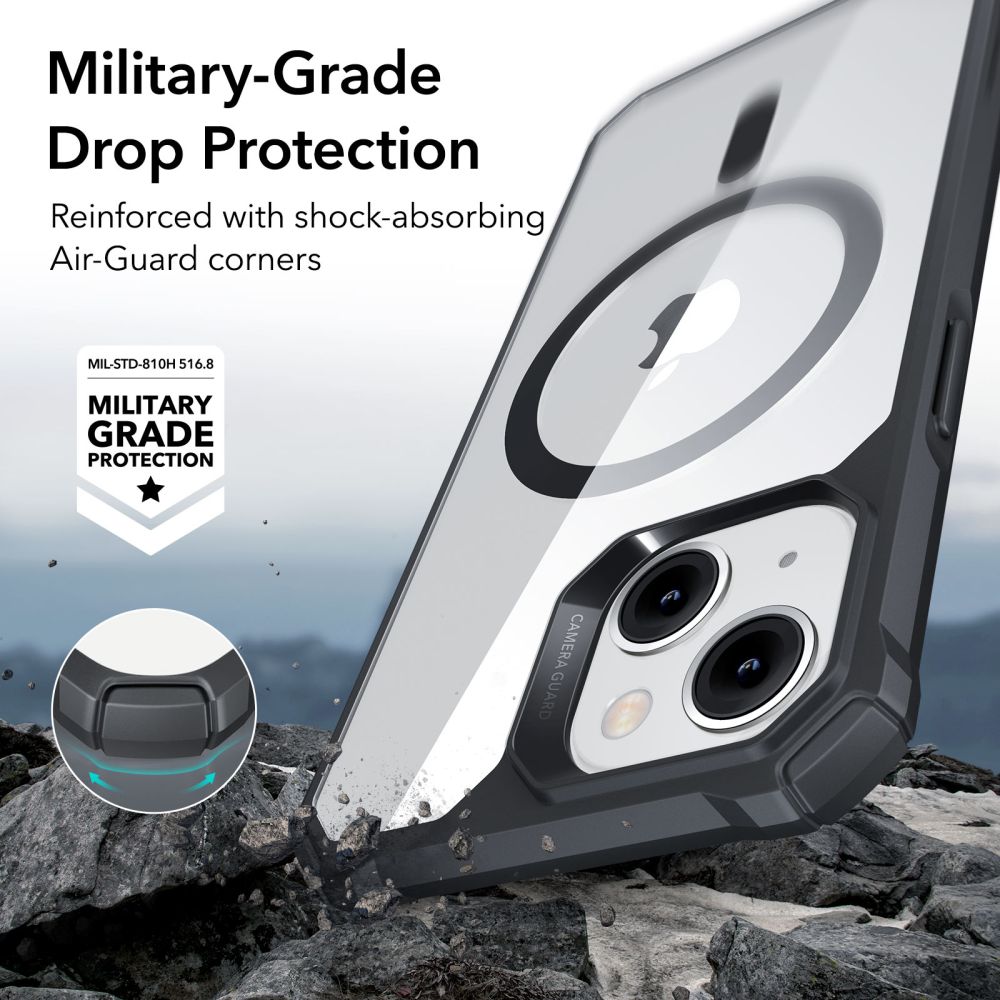 ESR ESR iPhone 15 Plus / 14 Plus Skal Air Armor HaloLock MagSafe Transparent/Svart
