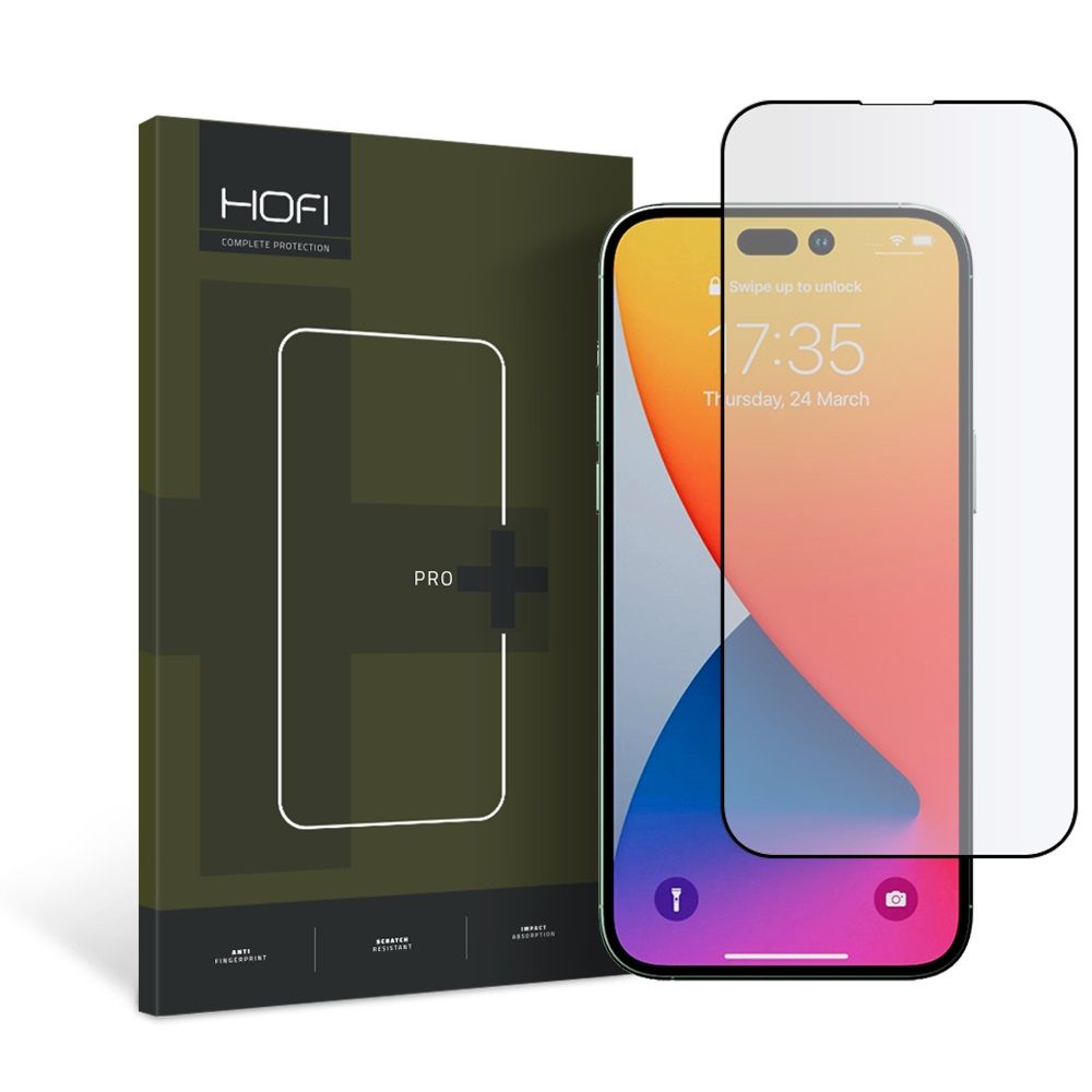 HOFI HOFI iPhone 14 Pro Skärmskydd Pro+ Härdat Glas Svart