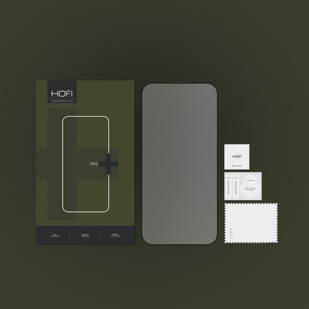 HOFI HOFI iPhone 14 Pro Max Skärmskydd Pro+ Härdat Glas Svart