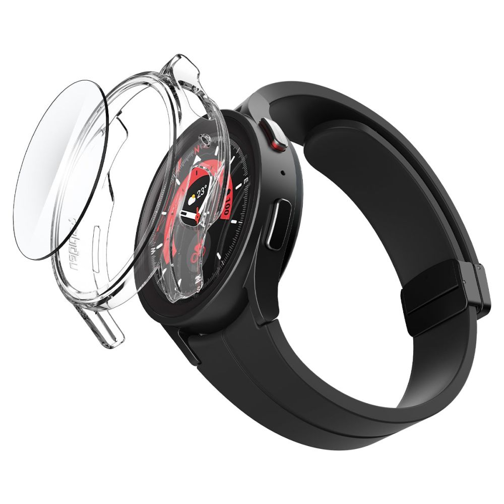 Spigen Spigen Galaxy Watch 5 Pro 45mm Skal Thin Fit / Härdat Glas Transparent