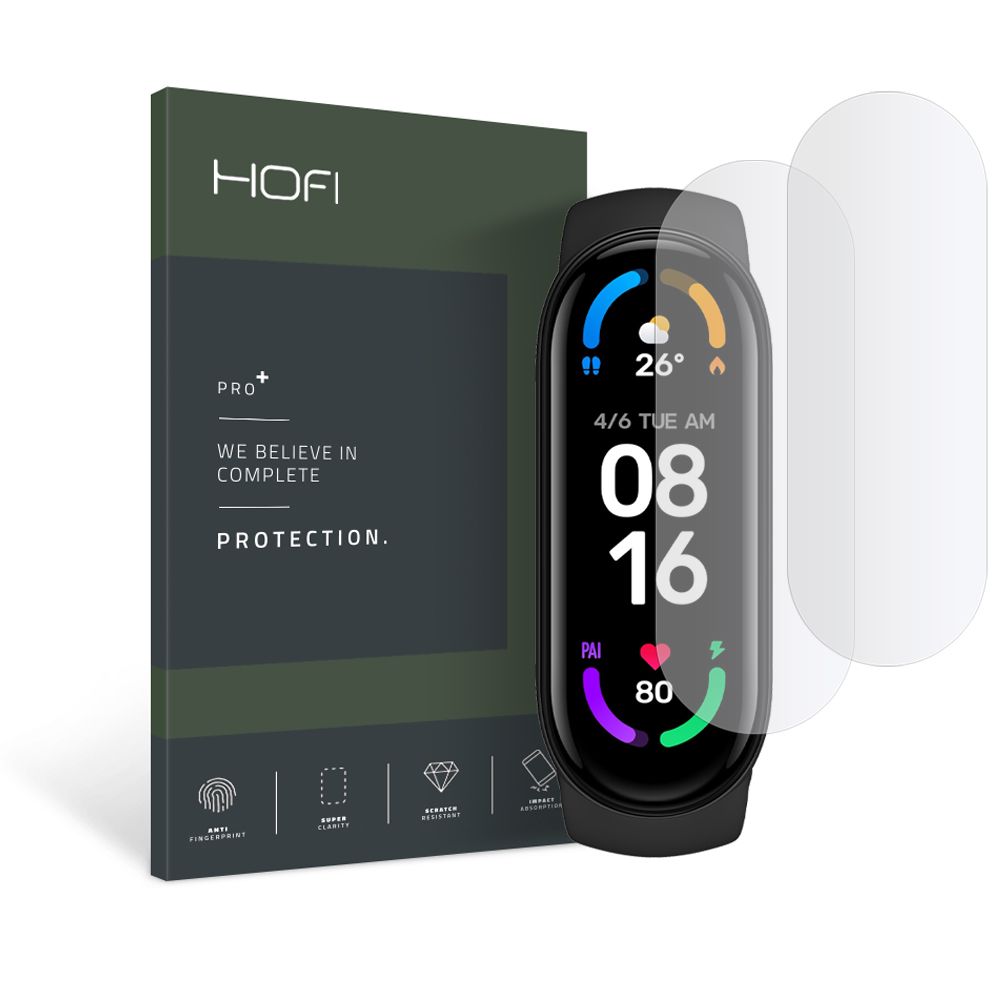 HOFI HOFI Xiaomi Mi Smart Band 5/6 2-PACK Pro+ Skärmskydd HydroFlex