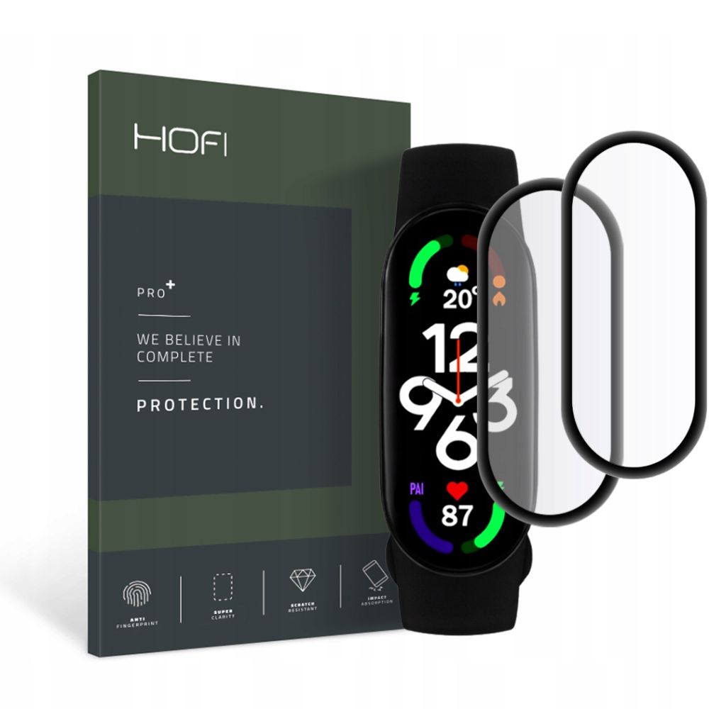 HOFI HOFI Xiaomi Mi Smart Band 7 2-PACK Skärmskydd Hybrid Glas