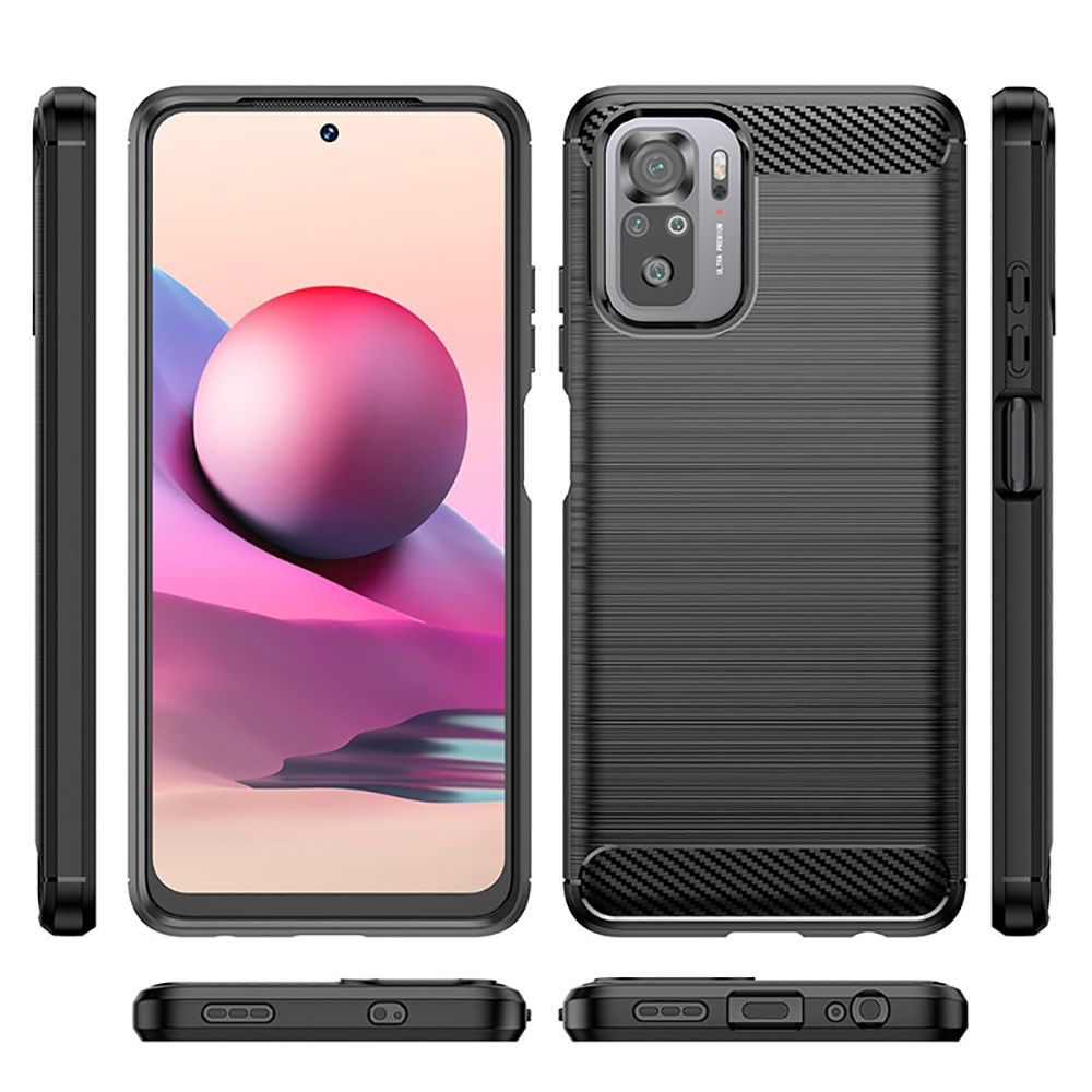 Tech-Protect Tech-Protect Xiaomi Redmi Note 10S Skal Borstad Stål Textur Svart