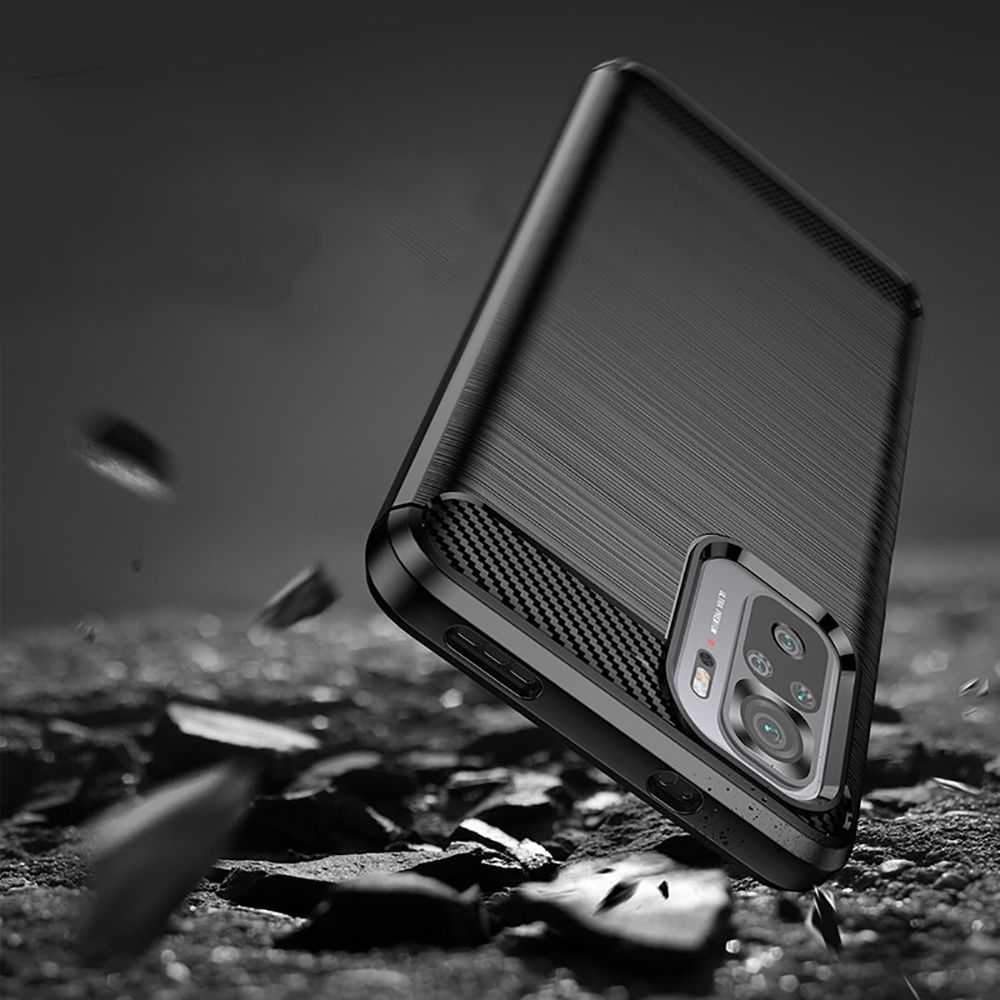 Tech-Protect Tech-Protect Xiaomi Redmi Note 10S Skal Borstad Stål Textur Svart
