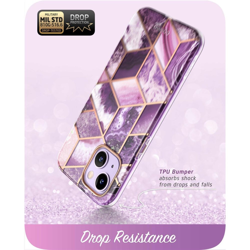 Supcase Supcase iPhone 15 Plus / 14 Plus Skal Cosmo Marmor Lila