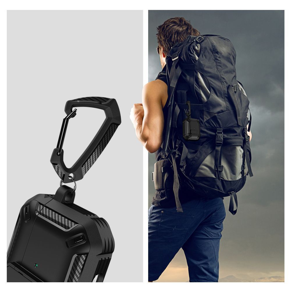 Tech-Protect Tech-Protect AirPods Pro 1/2 Fodral X-Carbo Svart