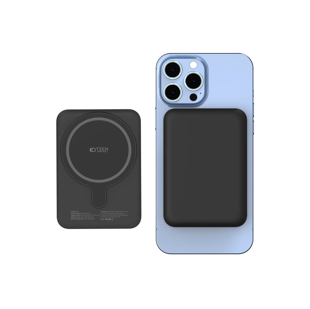 Tech-Protect Tech-Protect 10000 mAh MagSafe Powerbank LifeMag Svart