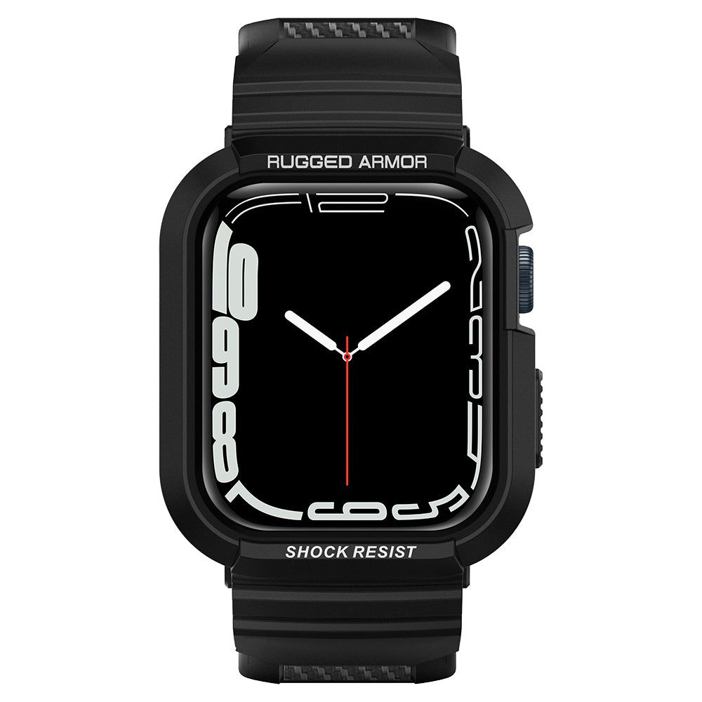 Spigen Spigen Apple Watch 44/45 mm Skal/Armband Rugged Armor 'Pro' Svart
