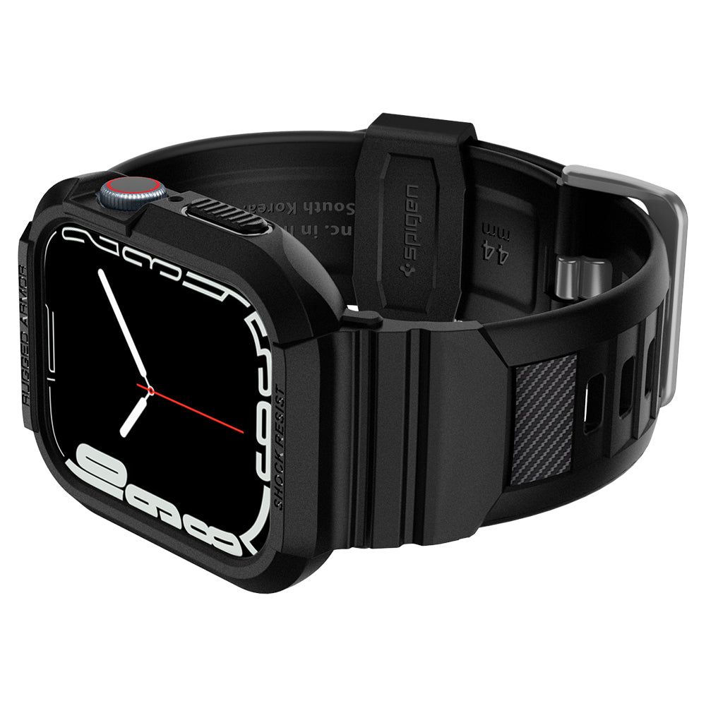 Spigen Spigen Apple Watch 44/45 mm Skal/Armband Rugged Armor 'Pro' Svart