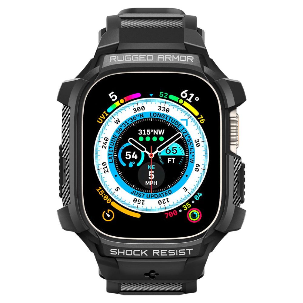 Spigen Spigen Apple Watch Ultra 49 mm Skal/Armband Rugged Armor 'Pro' Svart