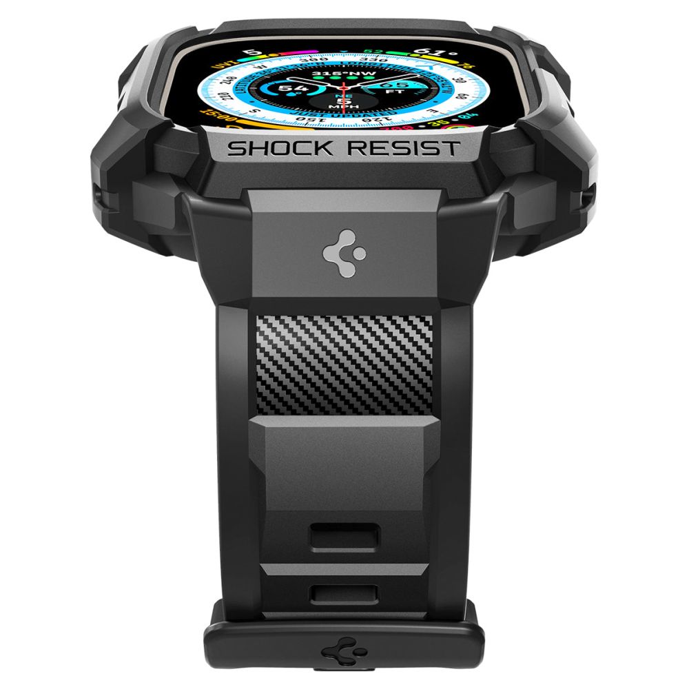 Spigen Spigen Apple Watch Ultra 49 mm Skal/Armband Rugged Armor 'Pro' Svart