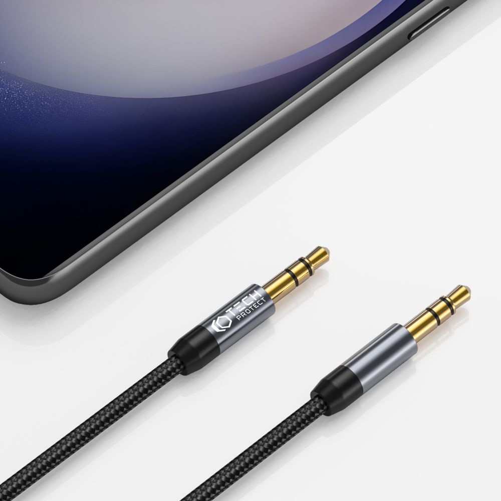 Tech-Protect Tech-Protect 1.5m 3.5mm AUX Ljudkabel Nylon Svart