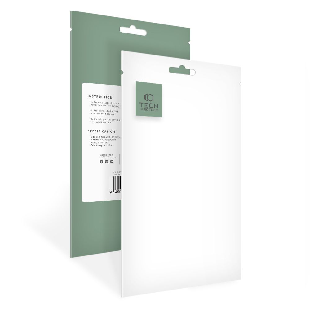 Tech-Protect Tech-Protect 1.5m 3.5mm AUX Ljudkabel Nylon Svart