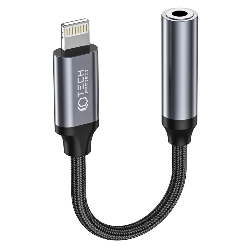 Tech-Protect Tech-Protect Ljudadapter Lightning - 3.5mm AUX Hona Nylon Svart
