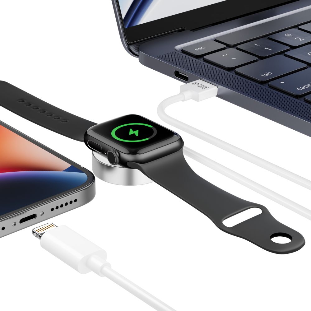Tech-Protect Tech-Protect 1.5m 2in1 Trådlös Laddare För Apple Watch/iPhone