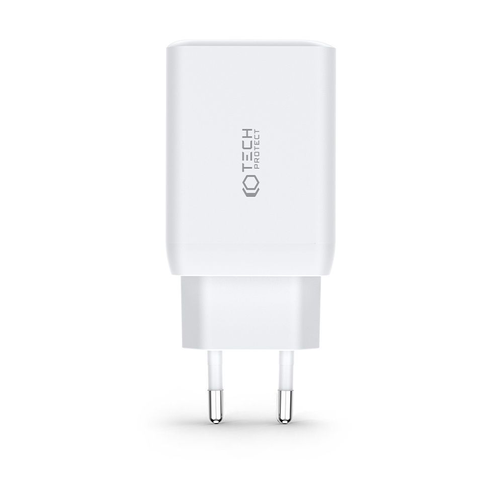 Tech-Protect Tech-Protect 65W PD/QC Väggladdare 2x USB-C 1x USB-A Vit