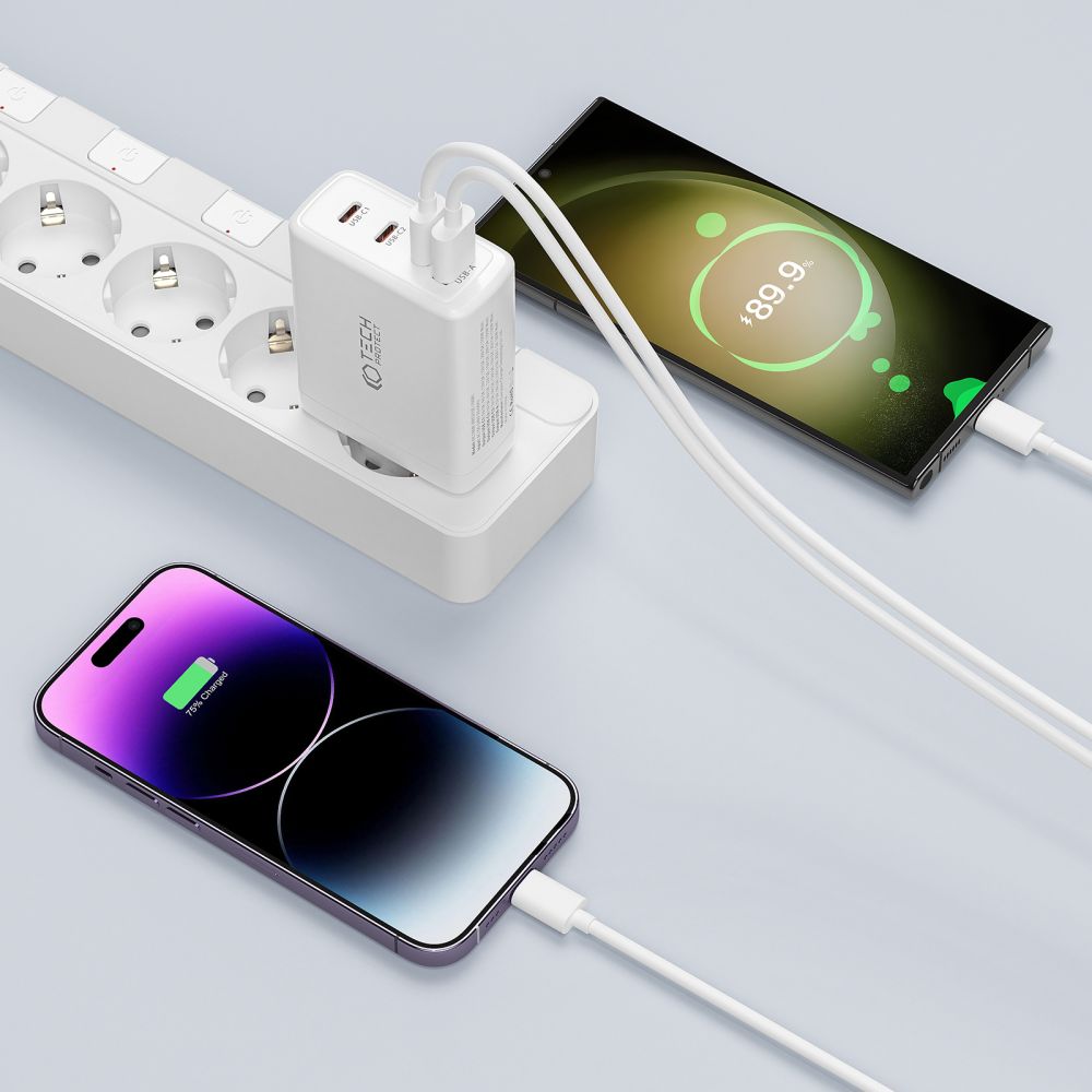 Tech-Protect Tech-Protect 100W GaN PD/QC Väggladdare 3x USB-C 1x USB-A Svart