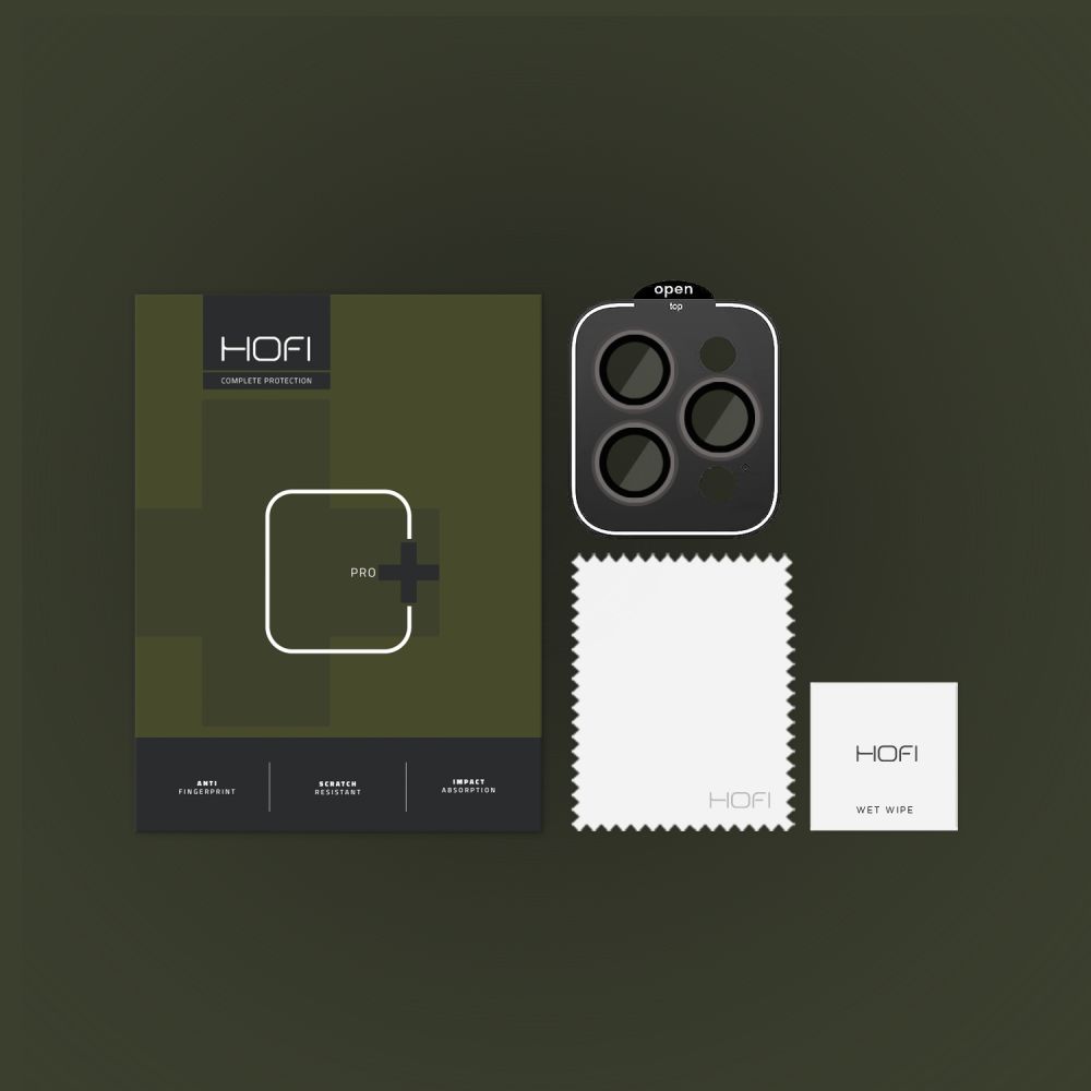 HOFI HOFI iPhone 15 Pro / 15 Pro Max Linsskydd CamRing Pro+ Svart